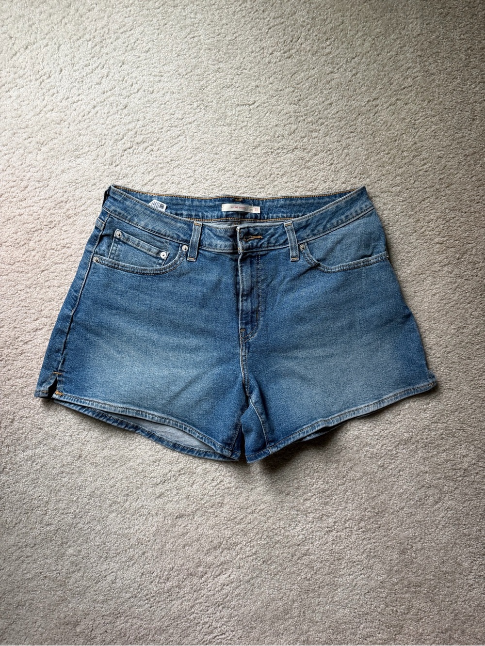 Levi's Medium Blue Denim A-Line Shorts